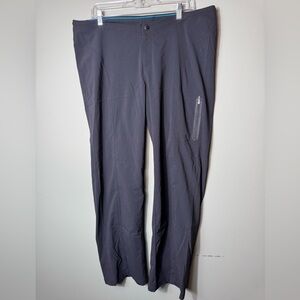 Columbia Women’s Black Straight Leg Pants Size 16‎ snap closure Drawstring Waist